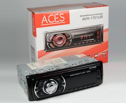 Проигрыватель ACES  AVH-1701UR MP3, USB, SD, AUX, 1RCA без привода 4х50Вт (1DIN)