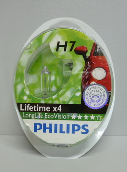 Лампа PHILIPS H7-12-55 LONG LIFE ECO VISION (2шт.)