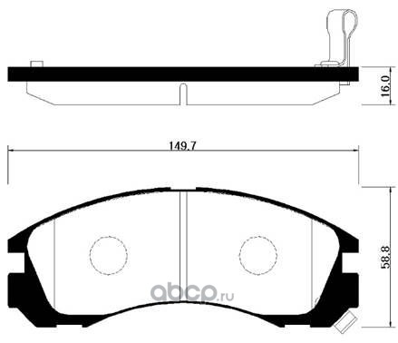 Колодки тормозные Mitsubishi GALANT,PAJERO 90-00,Outlander 03),CITROEN 07) передние