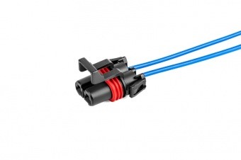 Разъем (колодка) для ВАЗ 1118,2170,2123 резистора вент. охлажд. (ответная часть мама для АХ-452) с проводами