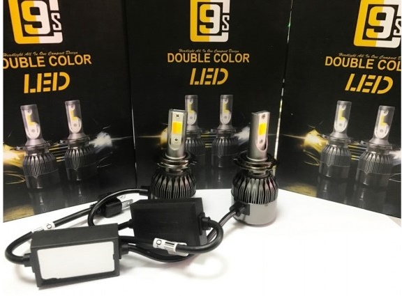 Лампа H7 12V LED 36W/3800LM 6000K 2 шт белый/желтый