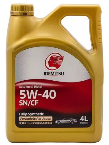 Масло моторное IDEMITSU FULLY-SYNTHETIC SN/CF 5W40 4л. синтетическое