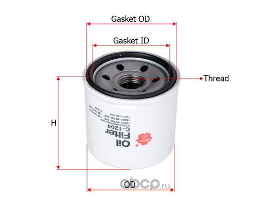 Фильтр масляный Sakura C1204 (W 67/2)