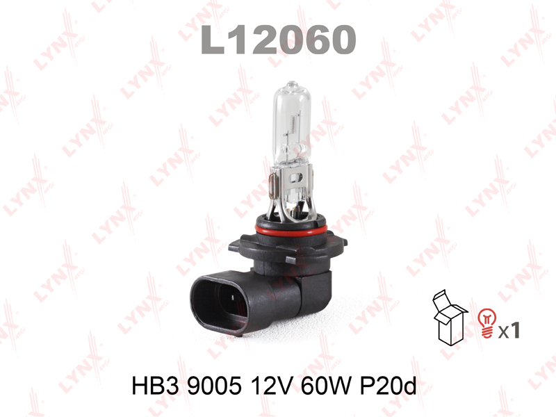 Лампа LYNX HB3 12V 60W P20d (9005)