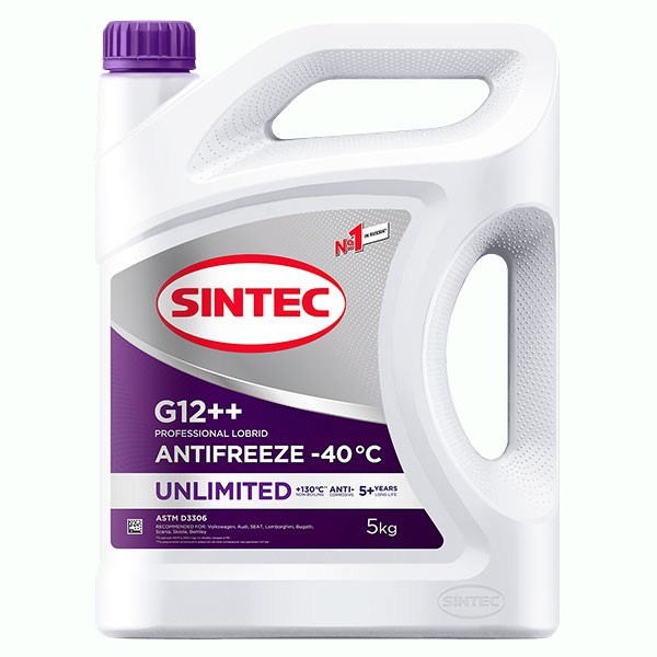 Антифриз SINTEC UNLIMITED -40 G12++ фиолетовый 5кг