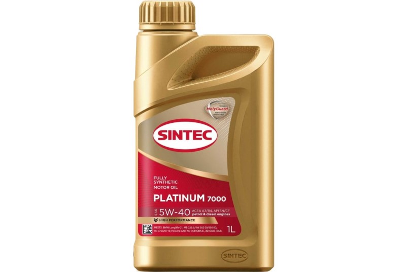 Масло моторное Sintec Platinum 7000 SAE 5w-40 API SN/CF синт.  1л