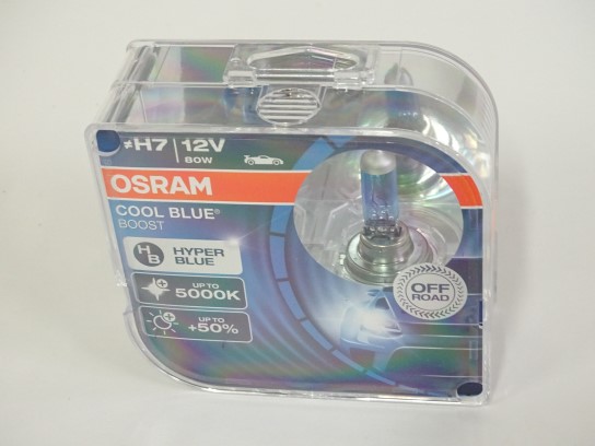 Лампа Osram H7 12V 80W Px26d набор +50% COOL BLUE BOOST 5000K