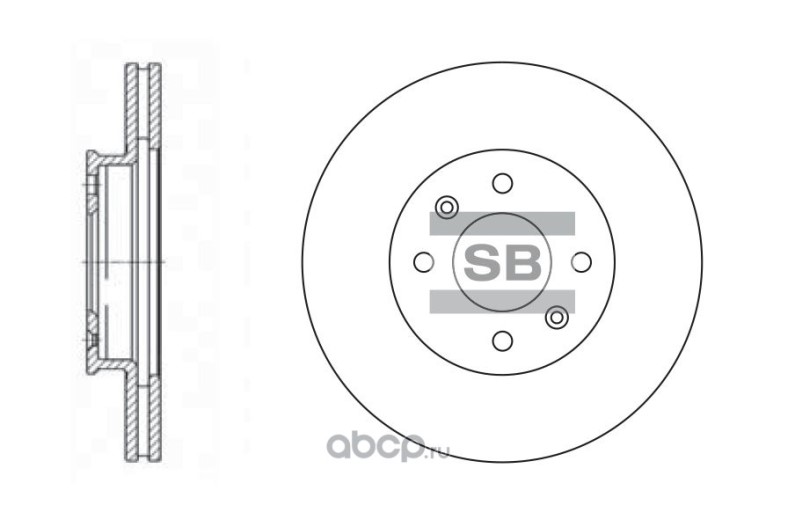 Диск тормозной передний Kia Rio IV Hyundai Solaris с 2017 г. (256x22)