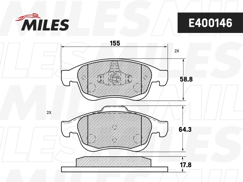 Колодки тормозные Renault Duster 10-/FLUENCE 10-/MEGANE III 08- передние