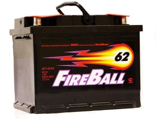 Аккумулятор FIRE BALL 6СТ- 62 Ah оп (-,+)  560А