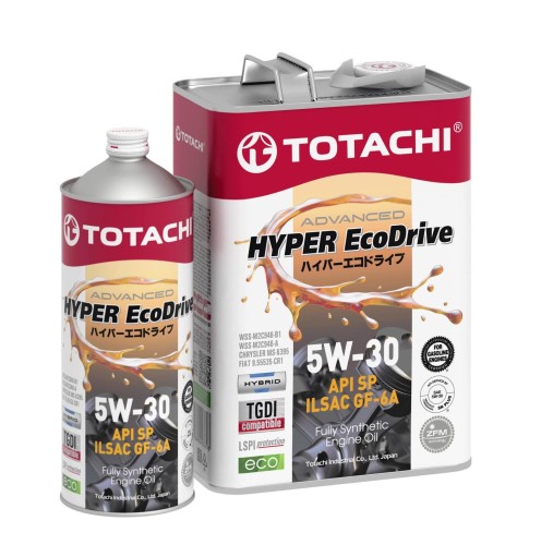 Масло моторное TOTACHI HYPER Ecodrive 5W30 SP GF-6A (4л.) синт. (бенз., диз.) + 1л. подарок