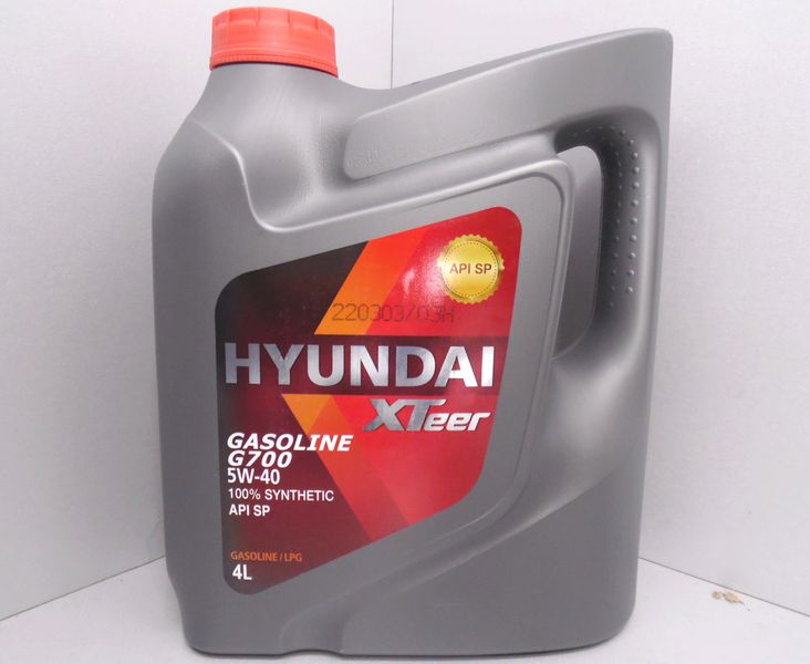 Масло моторное Hyundai XTeer Gasoline G700 5W40 SN/SP Plus синт. (4л)
