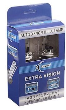КСЕНОН лампа H4  4300К KET Extra Vision + 30% Гарантия 1 год набор 2шт, XENITE