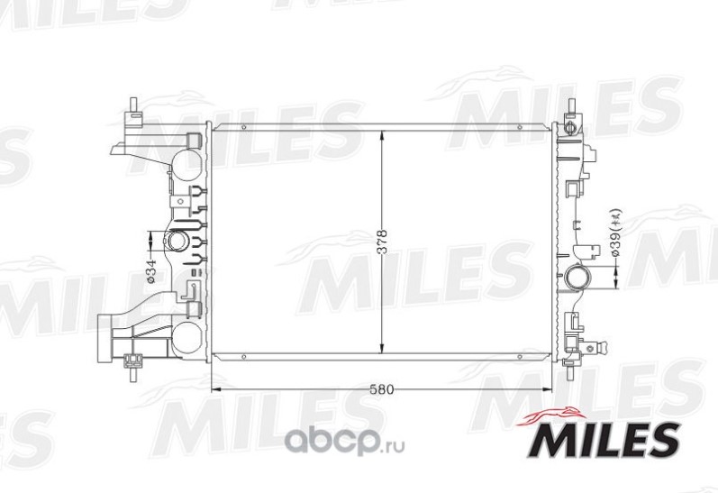 Радиатор охлаждения Chevrolet CRUZE 1.8/2.0 MT 10-) ACRB067 (паяный)