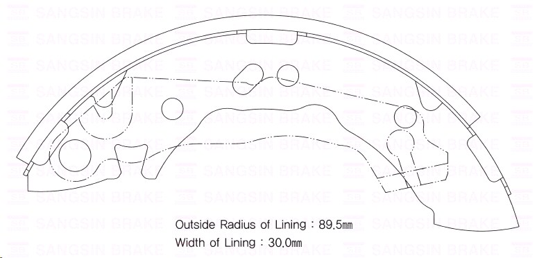 Колодки тормозные Hyundai Atos 97-01, Atos Prime 02=) задние барабанные