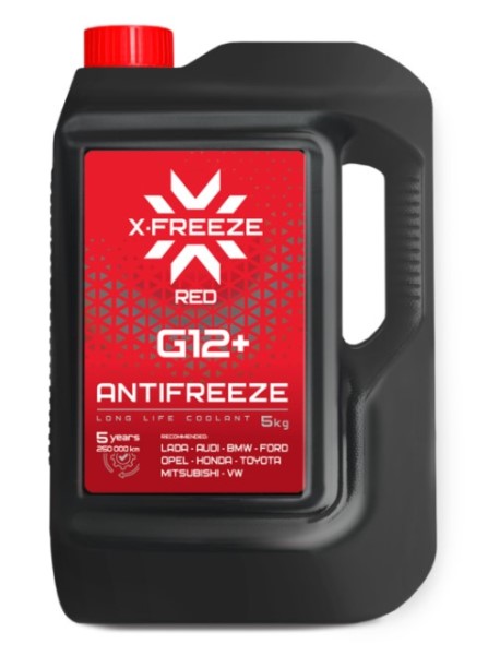 Антифриз X-freeze Red G12+  5кг красный